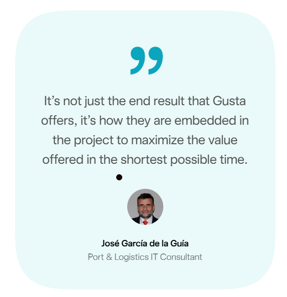 Screenshot of testimonials gusta studio