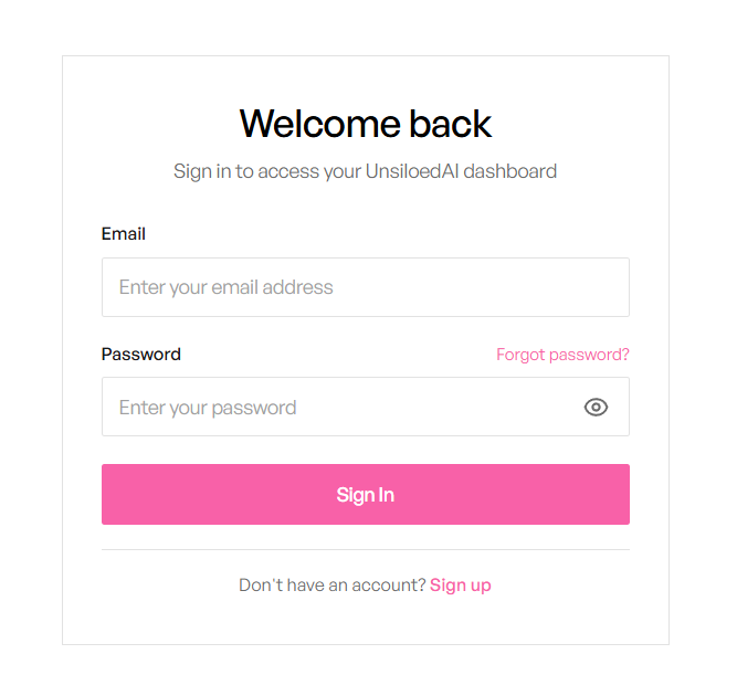 Screenshot of auth unsiloed