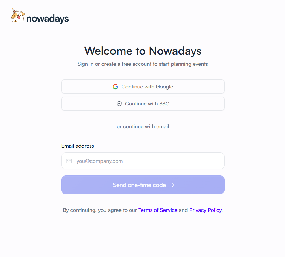 Screenshot of auth nowadays