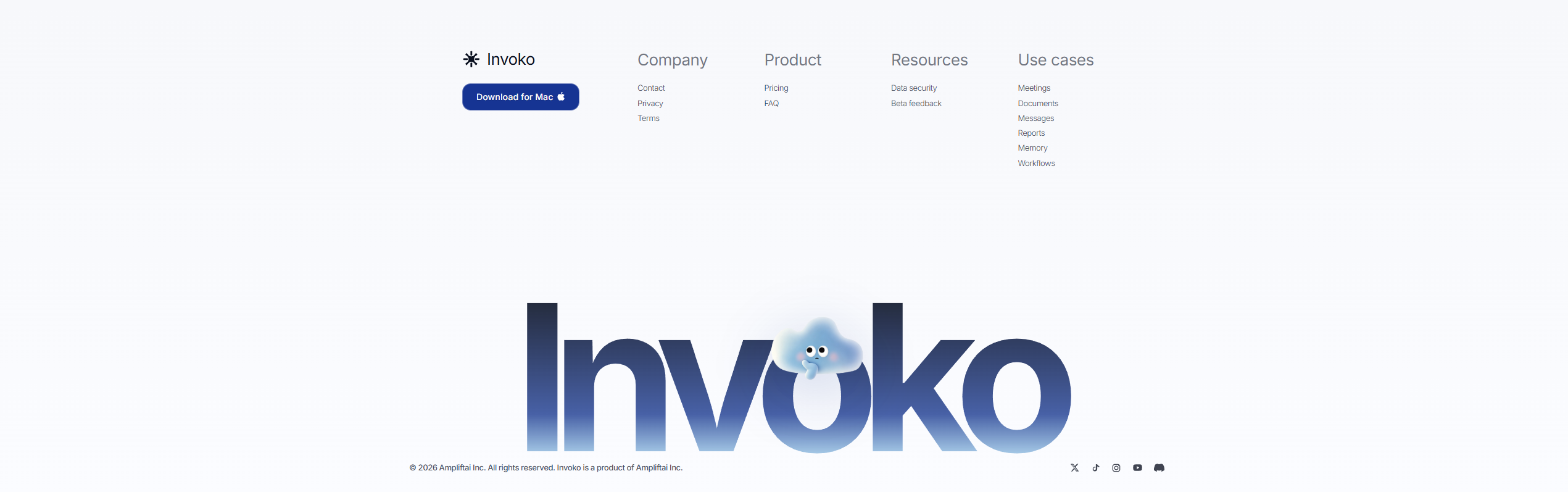 Screenshot of footer ivoko