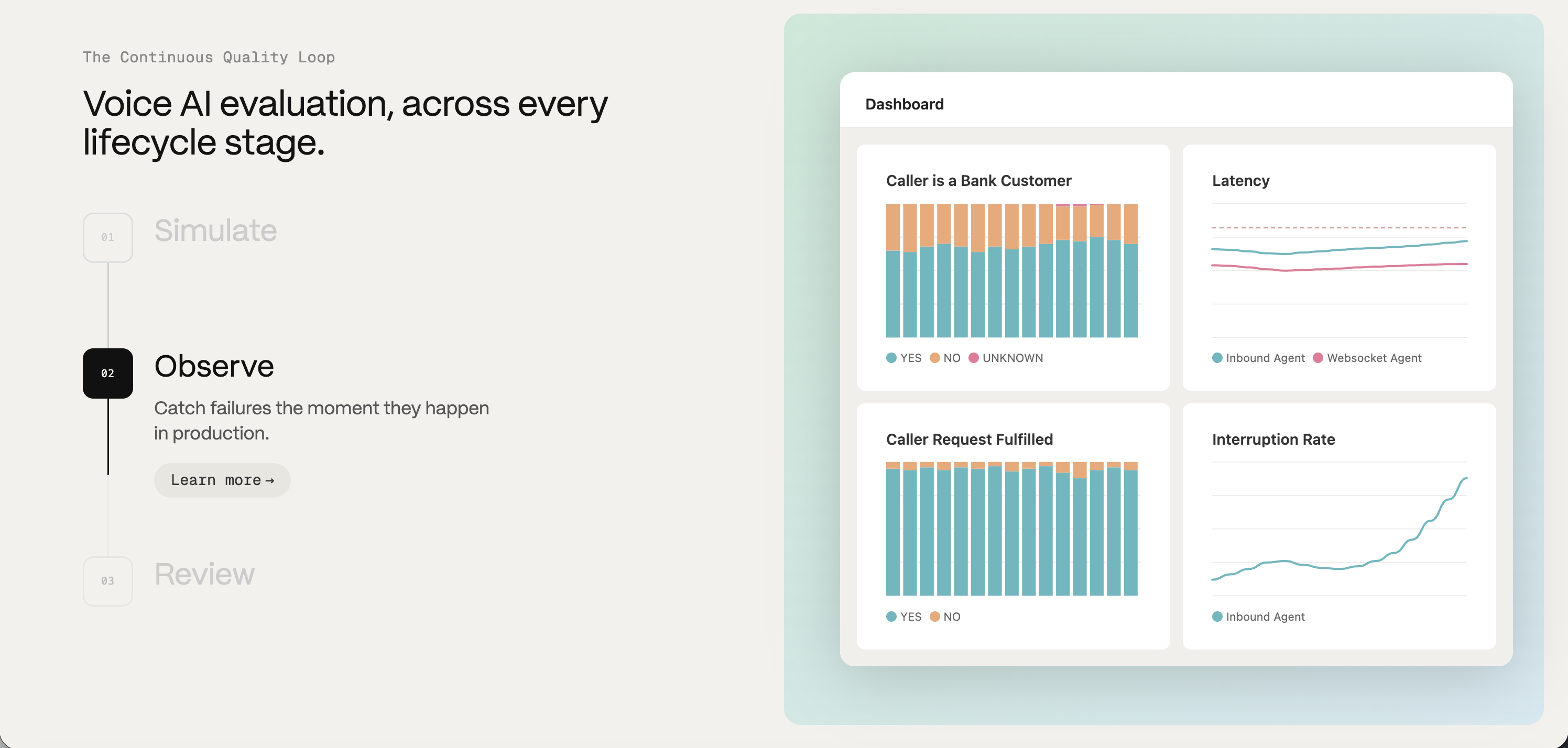 Screenshot of features coval ai 2