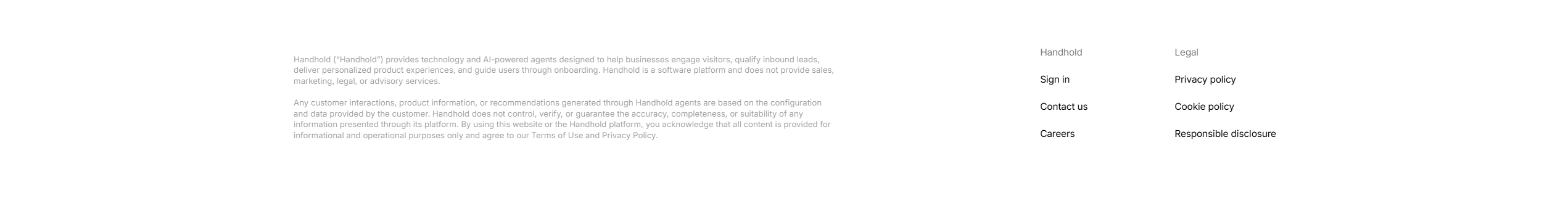 Screenshot of footer handhold