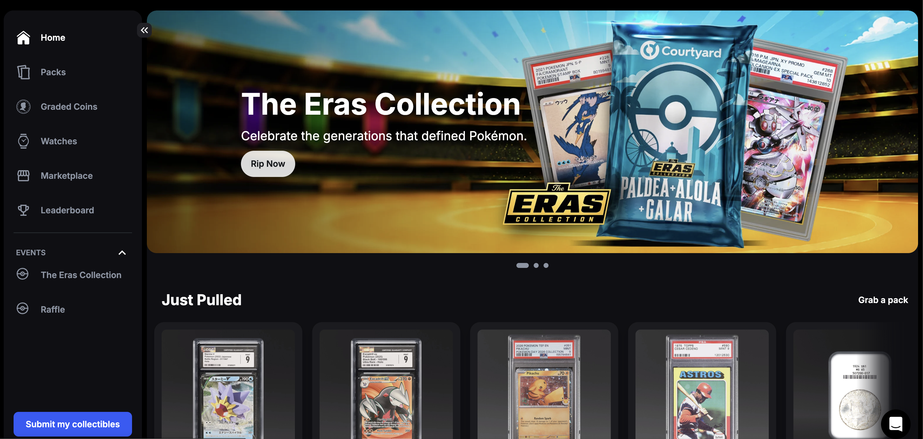 Screenshot of dashboard courtyard