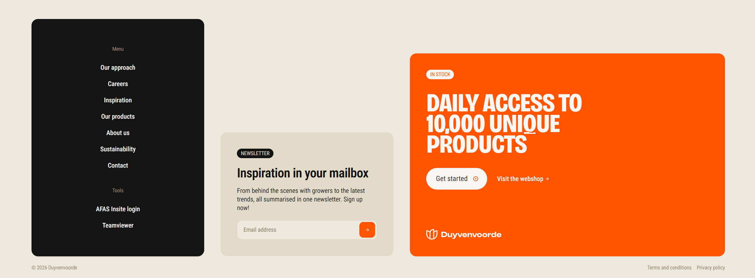 Screenshot of footer duyvenvoorde