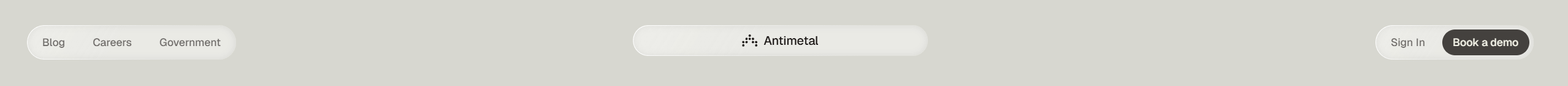 Screenshot of navigation antimetal