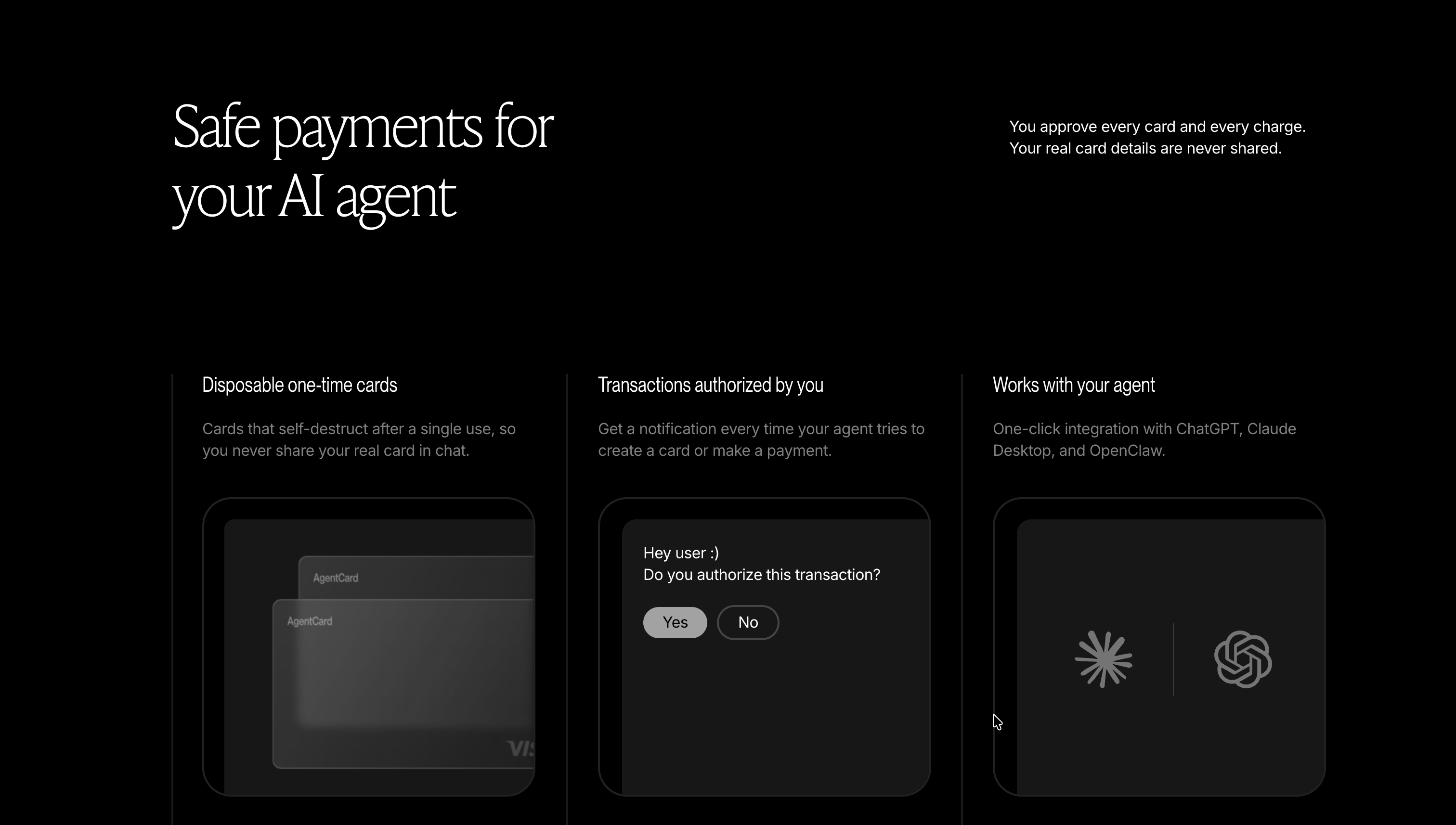 Screenshot of agentcard