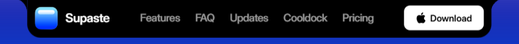 Screenshot of navigation supaste