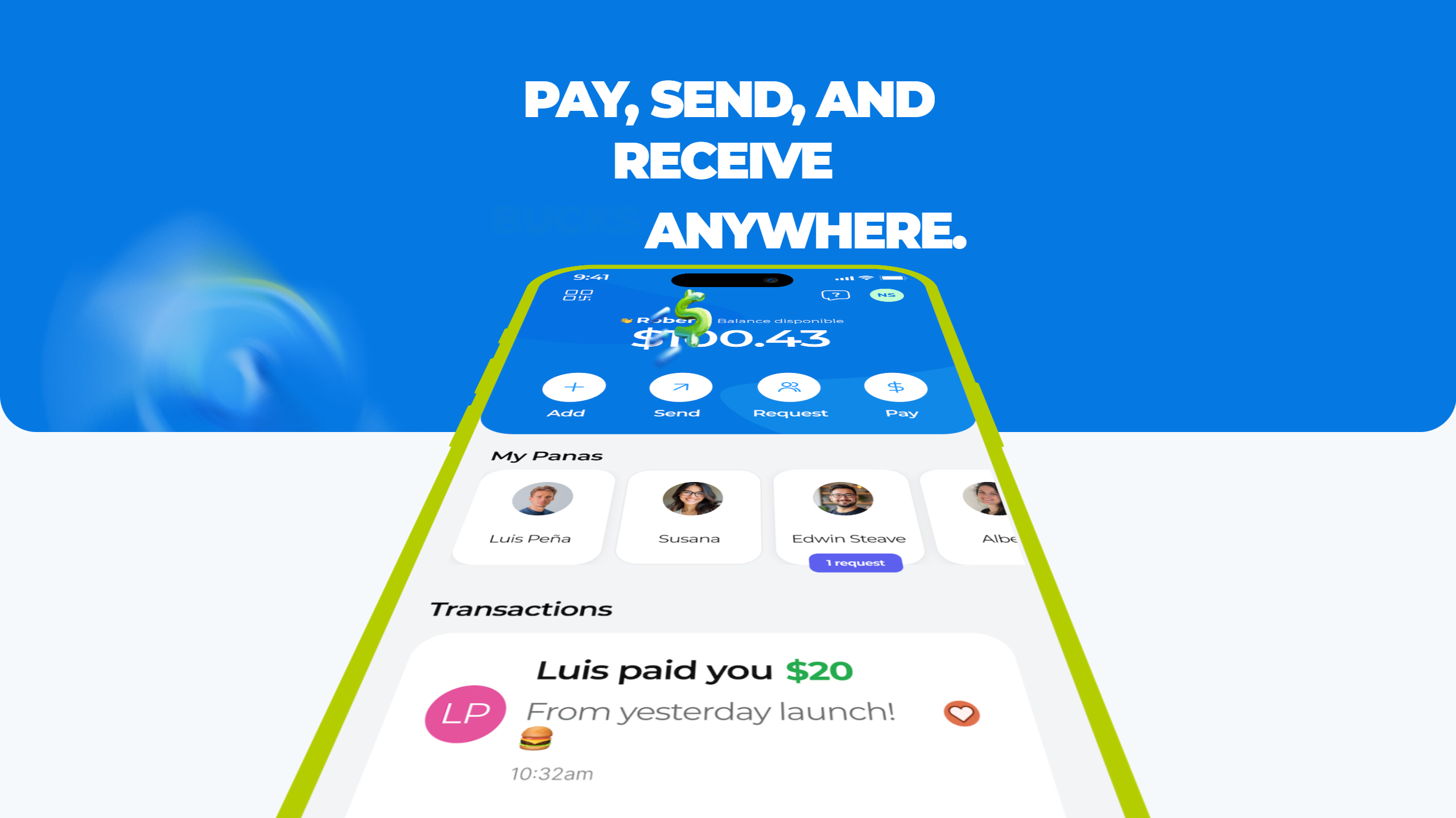 Screenshot of hero pana